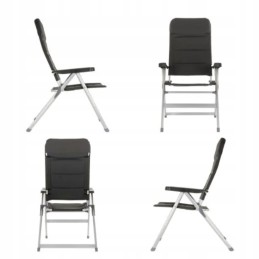 Aliumininė sodo kėdė - tvirtas paminkštinimas - 2 vnt