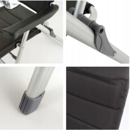 Aliumininė sodo kėdė - tvirtas paminkštinimas - 2 vnt