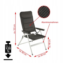 Aliumininė sodo kėdė - tvirtas paminkštinimas - 2 vnt