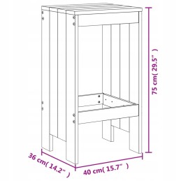 Vidaxl 5 dalių baro baldų komplektas sodui, masyvo Douglas eglės mediena