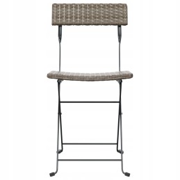 Sulankstomos bistro kėdės, 6 vnt., pilkos, polirotango