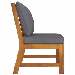 Vidaxl 3 dalių sodo poilsio komplektai su tamsiai pilkomis pagalvėlėmis