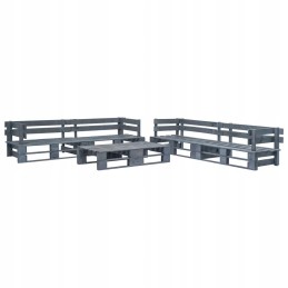 Vidaxl 6-osaline aiatooli komplekt, puidust alused, hall