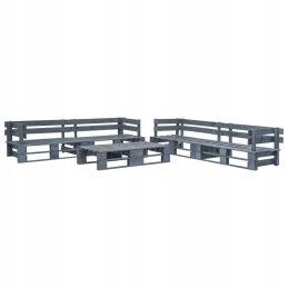 Vidaxl 6-osaline aiatooli komplekt, puidust alused, hall