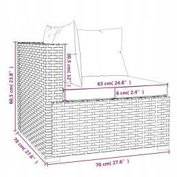 4-osaline aiatooli komplekt, hall