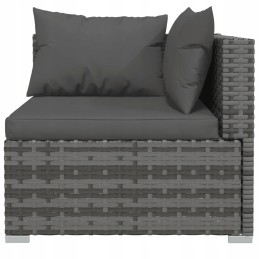 4-seater polyrattan lounge set - grey/anthracite