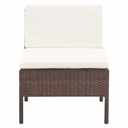 6-piece garden lounge set - brown/cream