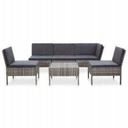6-osaline terrassi-lounge komplekt, hall/antratsiit