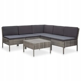 6-osaline terrassi-lounge komplekt, hall/sipelgas.
