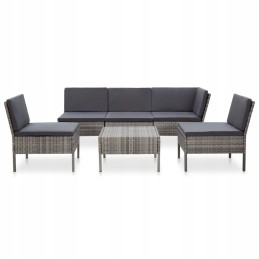 6-osaline terrassi-lounge komplekt, hall/sipelgas.