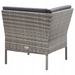 6-osaline rotangist lamamistoolikomplekt - hall/antratsiit, 60x60x35cm