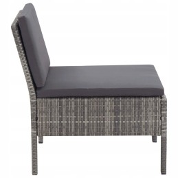 6-osaline rotangist lamamistoolikomplekt - hall/antratsiit, 60x60x35cm