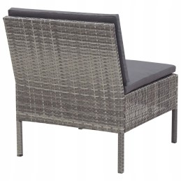 6-osaline rotangist lamamistoolikomplekt - hall/antratsiit, 60x60x35cm