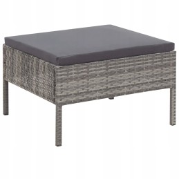6-osaline rotangist lamamistoolikomplekt - hall/antratsiit, 60x60x35cm