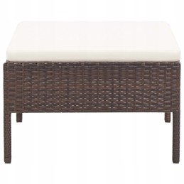 Brown PE rattan lounge set, 6 pieces