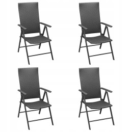 5-osaline aiamööbli komplekt, must