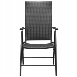 5 Piece Garden Furniture Set, Black