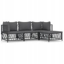 Vidaxl 4 Piece Garden Lounge Set with Cushions Anthracite 3186