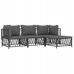 Vidaxl 4 Piece Garden Lounge Set with Cushions Anthracite 3186