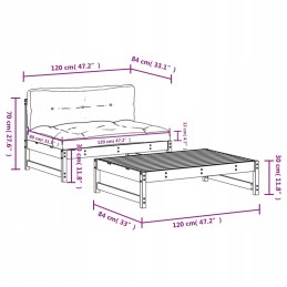 Garden lounge set douglas fir 120x84 grey