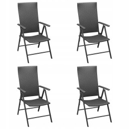 5-osaline aiamööbli komplekt, must
