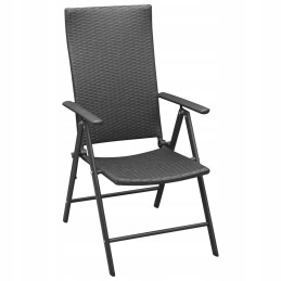 5 Piece Garden Furniture Set, Black