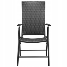 5 Piece Garden Furniture Set, Black