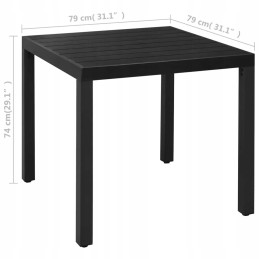 5 Piece Garden Furniture Set, Black