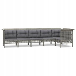 6-piece garden lounge set, cushions, cabinet