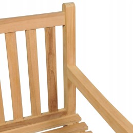 Medinis tikmedžio sodo suolas 228x62,5x90 cm, natūralios spalvos