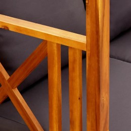 Vidaxl aiapink varikatuse ja jalatugedega, akaatsiapuidust