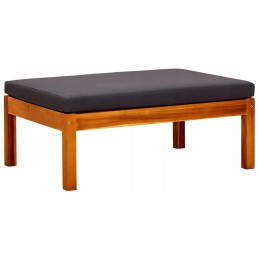 Vidaxl Garden Bench with Canopy and Footrests Solid Acacia Wood