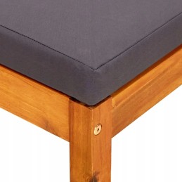 Vidaxl Garden Bench with Canopy and Footrests Solid Acacia Wood
