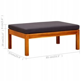 Vidaxl Garden Bench with Canopy and Footrests Solid Acacia Wood