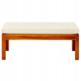 Vidaxl Garden Bench with Canopy and Footrests Solid Acacia Wood