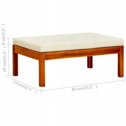 Vidaxl Garden Bench with Canopy and Footrests Solid Acacia Wood
