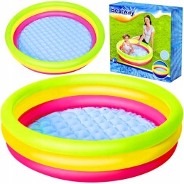 Apvalus vandens pripučiamas baseinas 2-3 metų vaikams su kamuoliukais, 100 vnt.