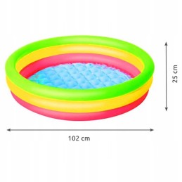 Apvalus vandens pripučiamas baseinas 2-3 metų vaikams su kamuoliukais, 100 vnt.