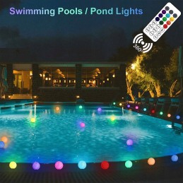 Vandeniui atsparūs plūduriuojantys baseino žibintai 2 vnt