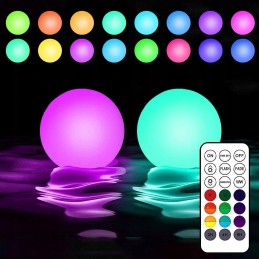 Vandeniui atsparūs plūduriuojantys baseino žibintai 2 vnt