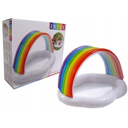 Baseinas su debesų stogu, vaivorykštinis pripučiamas irklavimo baseinas