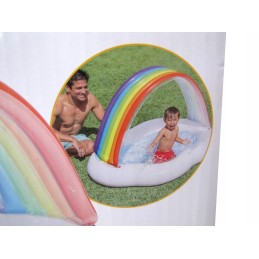 Baseinas su debesų stogu, vaivorykštinis pripučiamas irklavimo baseinas