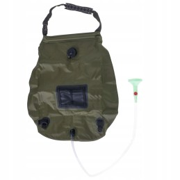Lauko saulės turistinis dušas 20l xxl, praktiškas su termometru