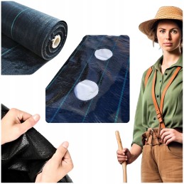 Žemės ūkio audinys, didelės skylės tujoms kas 50cm, gyvatvorei 1,1x10m