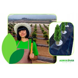 Žemės ūkio audinys, didelės skylės tujoms kas 50cm, gyvatvorei 1,1x10m