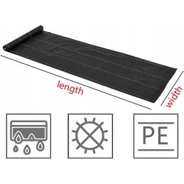 Antžeminis tentas 1x10m juodas