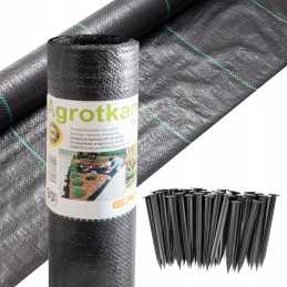 Agrotkanina nuo piktžolių agrotekstilė, gramatinė masė 120g/m2, parduodama už 1 metrą.