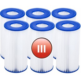 6 x III tipo filtras Bestway 58012 baseino siurbliui
