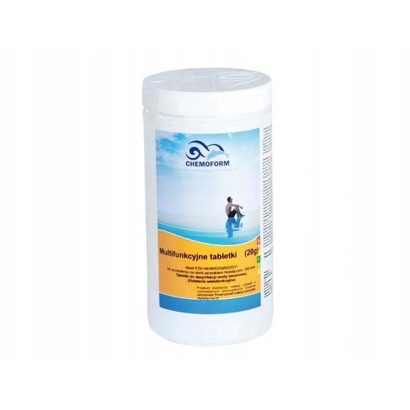 1kg daugiafunkcinės tabletės 6in1 20g baseino chloro