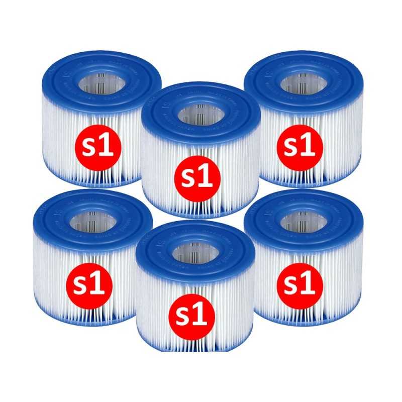 6 x purespa SPA filtro kasetė, tipas s1 intex 29011